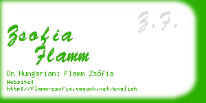 zsofia flamm business card