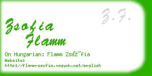 zsofia flamm business card